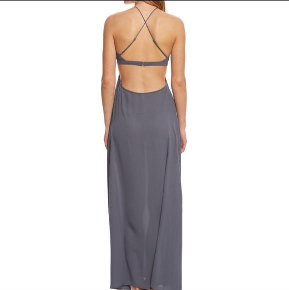Kennington Backless Slate Blue Maxi Dress - Picture 4 of 4